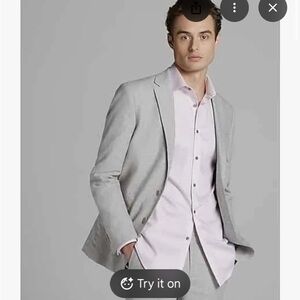 Joseph Abboud Light Gray Textured Blazer